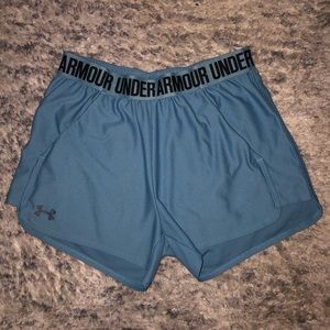 Blue under armor workout shorts